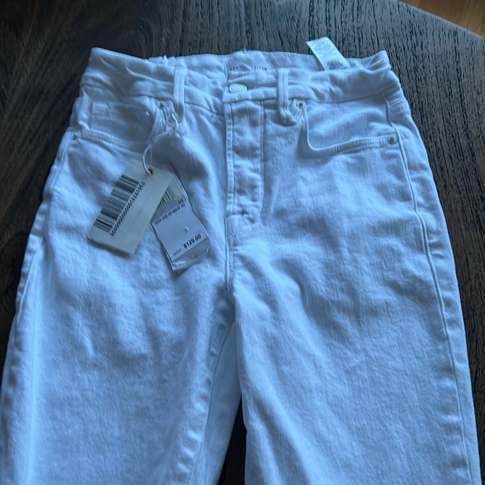 NWT Good American "good legs" white jeans SZ: 14 - Picture 2 of 5